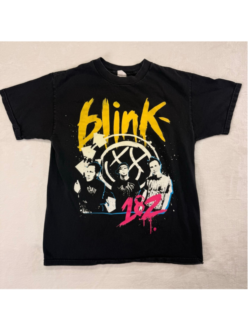 Men's Alstyle Blink-182 Black Band Tee 2009 Concert Summer Tour Y2K